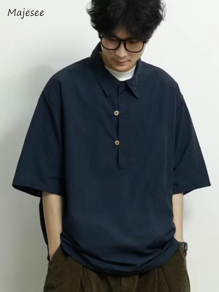 Solid Shirts Men Summer Simple Fashion All-match Half Sleeve Breathable Baggy Cozy Streetwear Japanese Aesthetic Tops Unisex New
Solid Shirts Men Summer Simple Fashion All-match Half Sleeve Breathable Baggy Cozy Streetwear Japanese Aesthetic Tops Unisex New