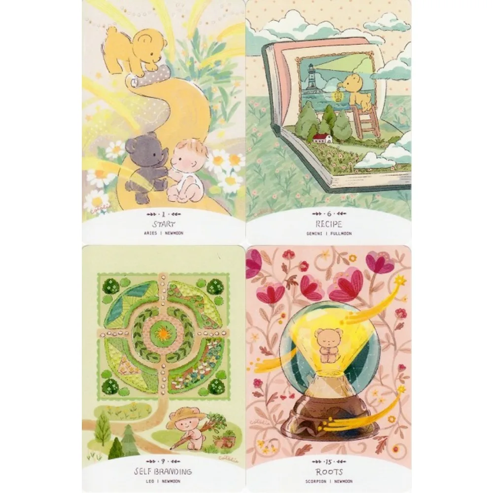 10.4x7.3cm Cotolie KUMACHAN MOON CARDS 24 Pcs Adorable Bear Led Moon Oracle Cards
10.4x7.3cm Cotolie KUMACHAN MOON CARDS 24 Pcs Adorable Bear Led Moon Oracle Cards