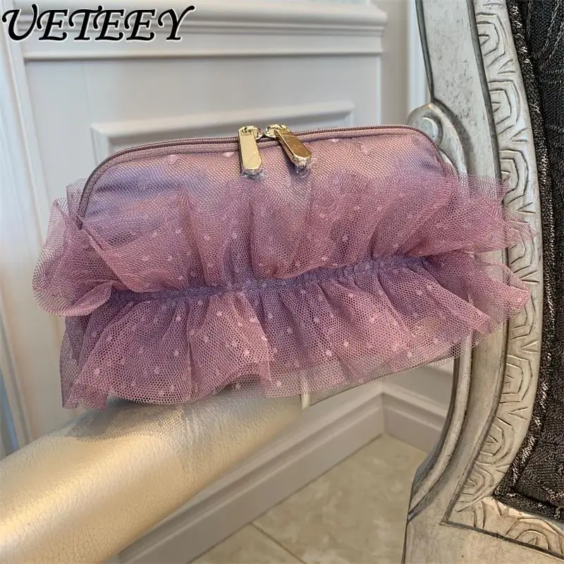 Sweet Fairy Lace Polka Dot Jacquard Cosmetic Bag Versatile Travel Clutch Makeup Bags Zipper Box Purse Handbag for Women
Sweet Fairy Lace Polka Dot Jacquard Cosmetic Bag Versatile Travel Clutch Makeup Bags Zipper Box Purse Handbag for Women