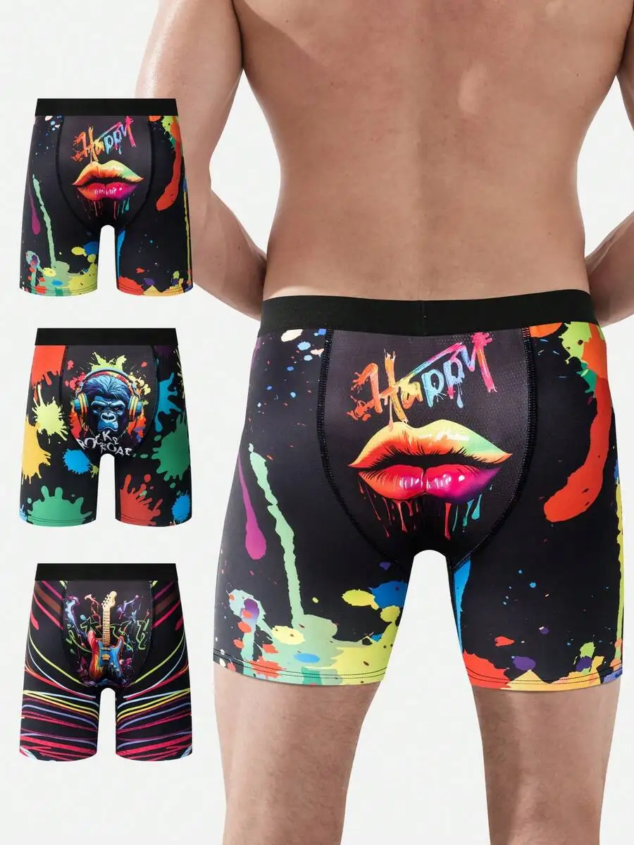 Mens 3D Digital Print Boxer Briefs 3 Pack
Mens 3D Digital Print Boxer Briefs 3 Pack