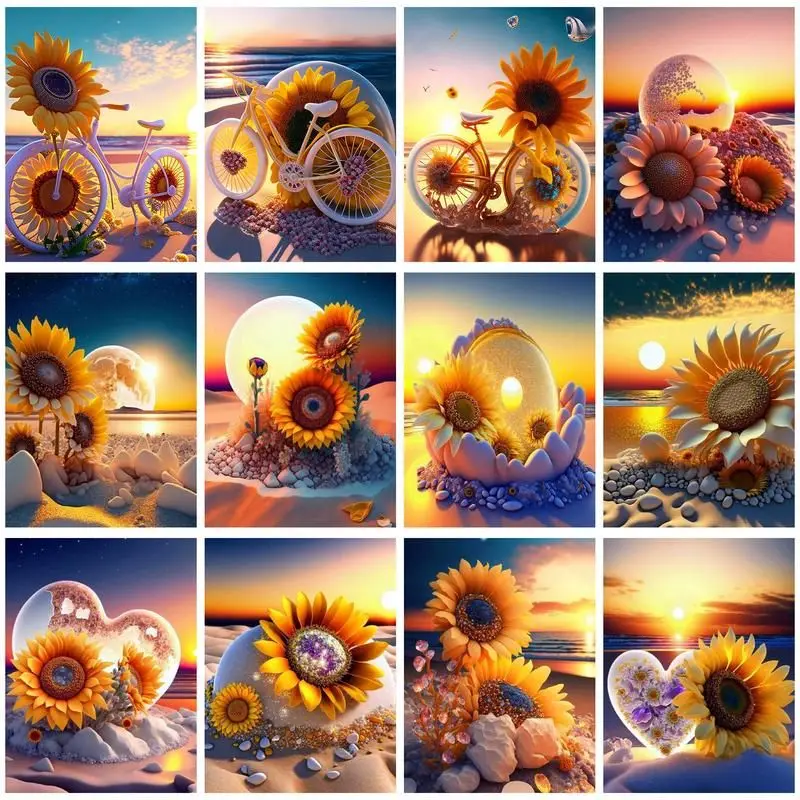 CHENISTORY Pictures By Number Sunflower Kits DIY Frame Painting By Numbers Drawing On Canvas HandPainted Home Decor Art Gift
CHENISTORY Pictures By Number Sunflower Kits DIY Frame Painting By Numbers Drawing On Canvas HandPainted Home Decor Art Gift