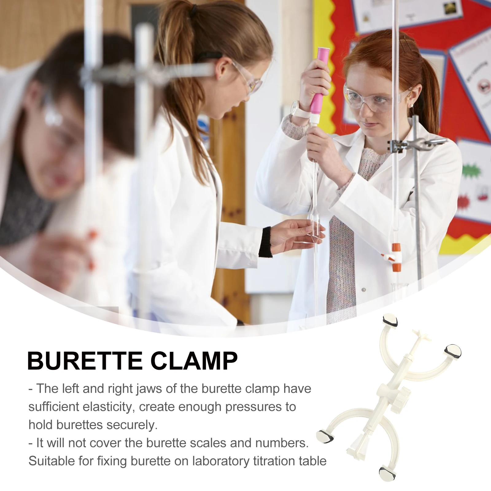 Lightweight Plastic Clamp Secure Grip Double Jaw Titration Clip Lab Equipment School Science Experiment Stand Holder
Lightweight Plastic Clamp Secure Grip Double Jaw Titration Clip Lab Equipment School Science Experiment Stand Holder