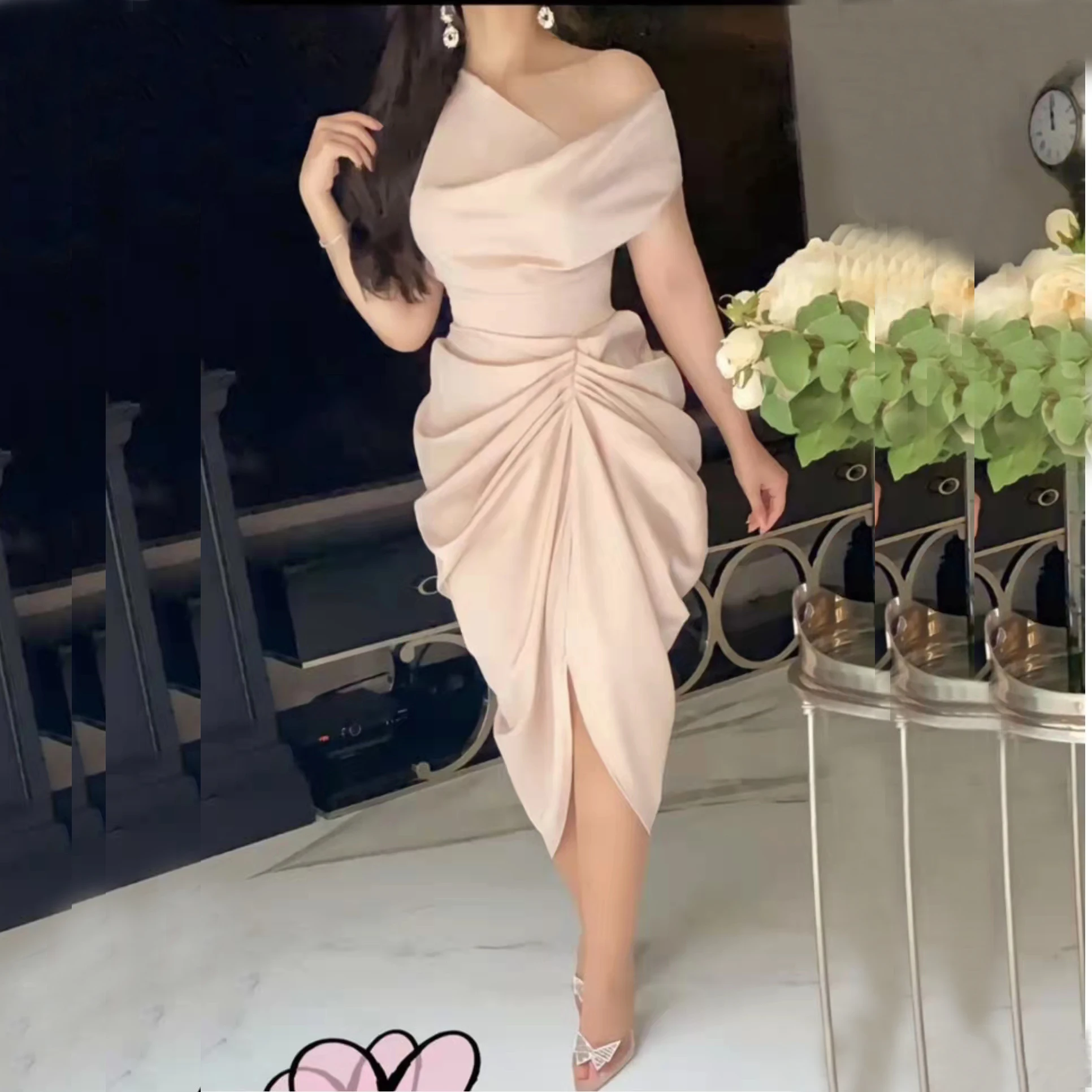 2023 One Shoulder Muslim Evening Dresses Short Custom Made Party Prom Gown for Women
2023 One Shoulder Muslim Evening Dresses Short Custom Made Party Prom Gown for Women
