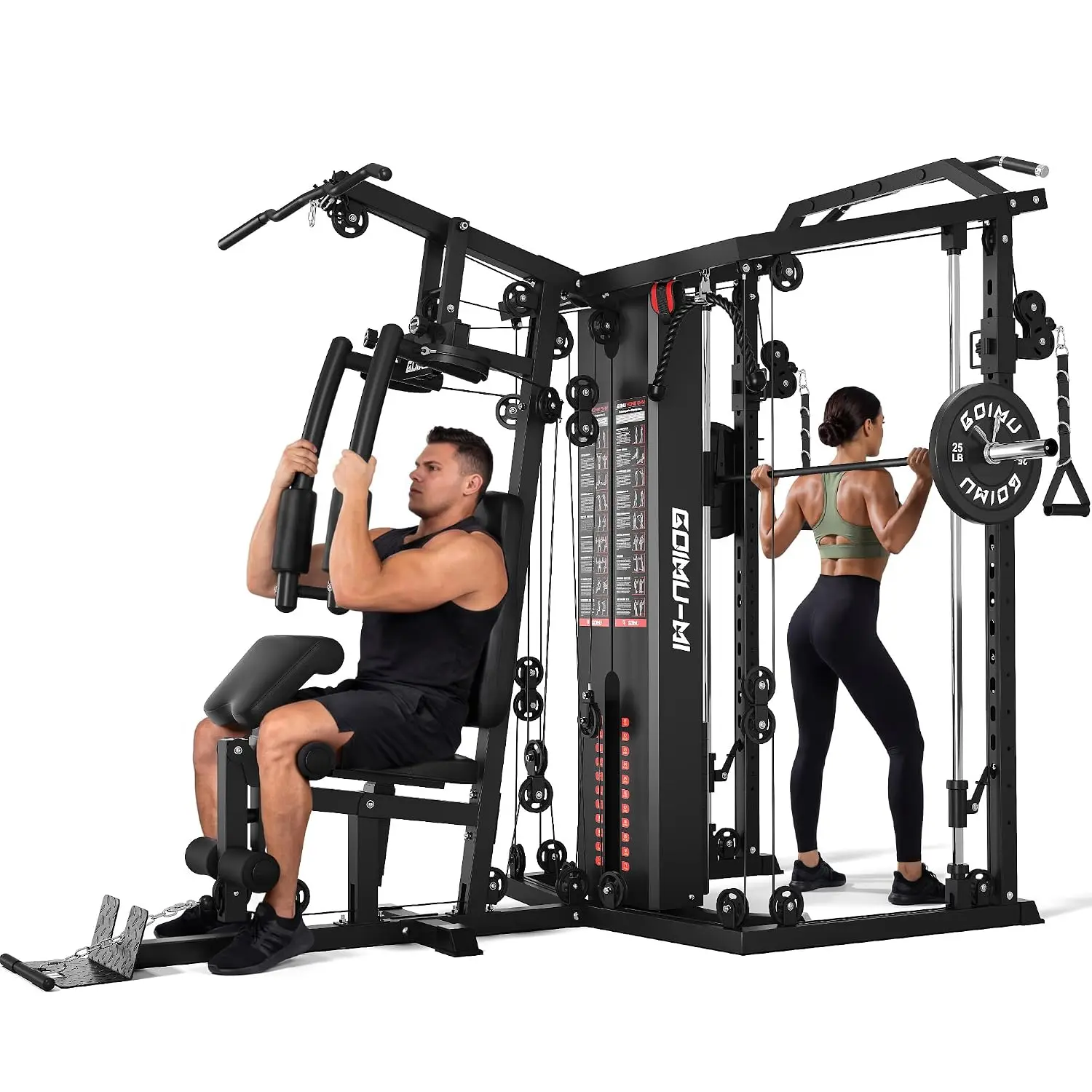 DM01 Dual-Station Smith Machine Home Gym, 140LB Weight Stack with LAT Pull-Down & Leg Press, All-in-One Workout, Customized
DM01 Dual-Station Smith Machine Home Gym, 140LB Weight Stack with LAT Pull-Down & Leg Press, All-in-One Workout, Customized