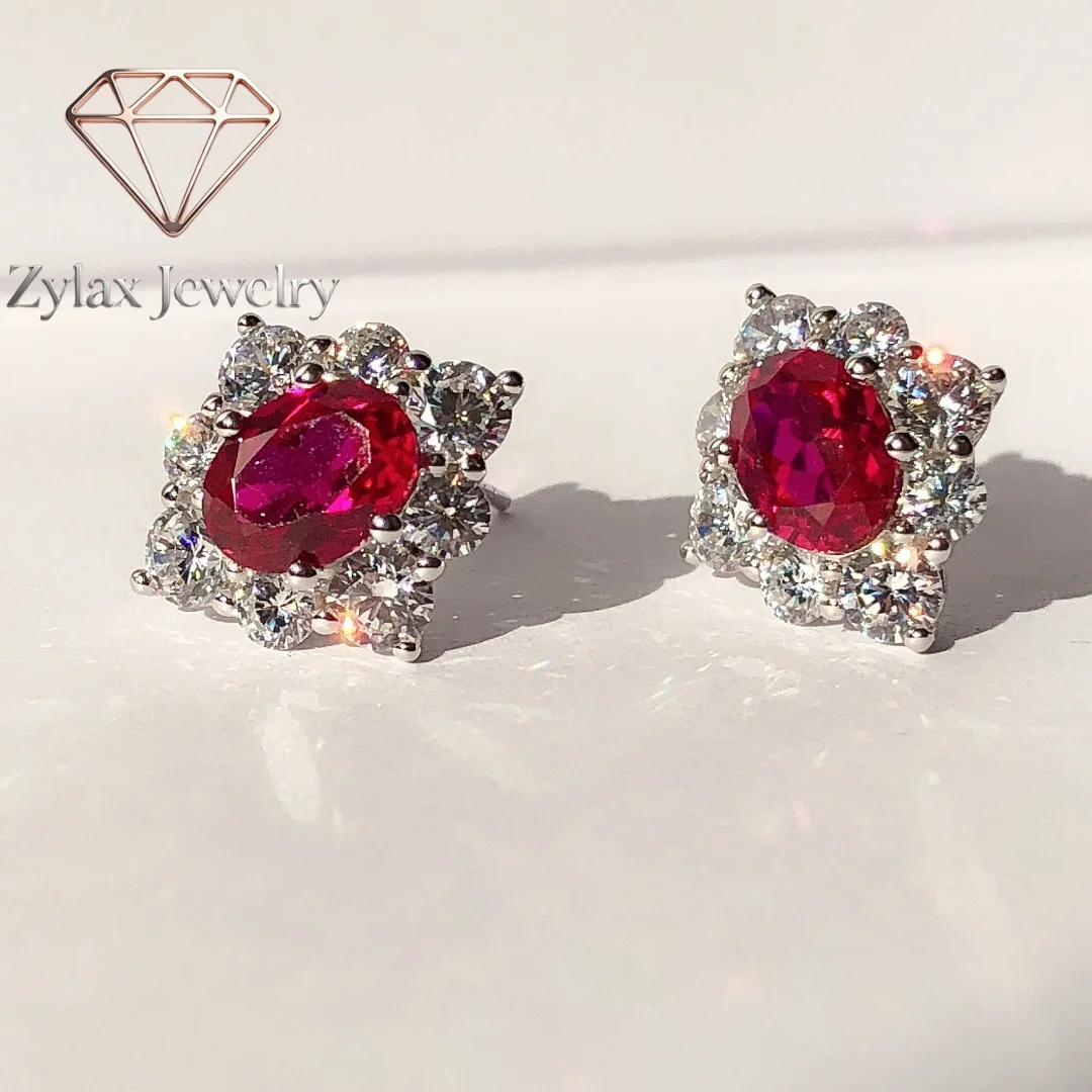 Zylax Jewelry 18K Au750 White Gold 1.5Ct 6*8MM each Oval Cut Sapphire&Ruby Lab Diamond Stud Earrings E068
Zylax Jewelry 18K Au750 White Gold 1.5Ct 6*8MM each Oval Cut Sapphire&Ruby Lab Diamond Stud Earrings E068