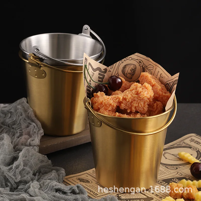 Korean 304 Stainless Steel Snack Fries Bucket, Fried Chicken Bar Ice Bucket, Restaurant Fried Food Container
Korean 304 Stainless Steel Snack Fries Bucket, Fried Chicken Bar Ice Bucket, Restaurant Fried Food Container