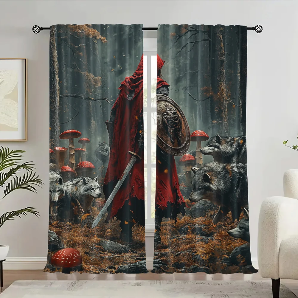 2pc, Window Curtains Skeleton Wolf Death Skeleton Flower Versatile Polyester Fabric,Without Electricity Family Party Suitable
2pc, Window Curtains Skeleton Wolf Death Skeleton Flower Versatile Polyester Fabric,Without Electricity Family Party Suitable
