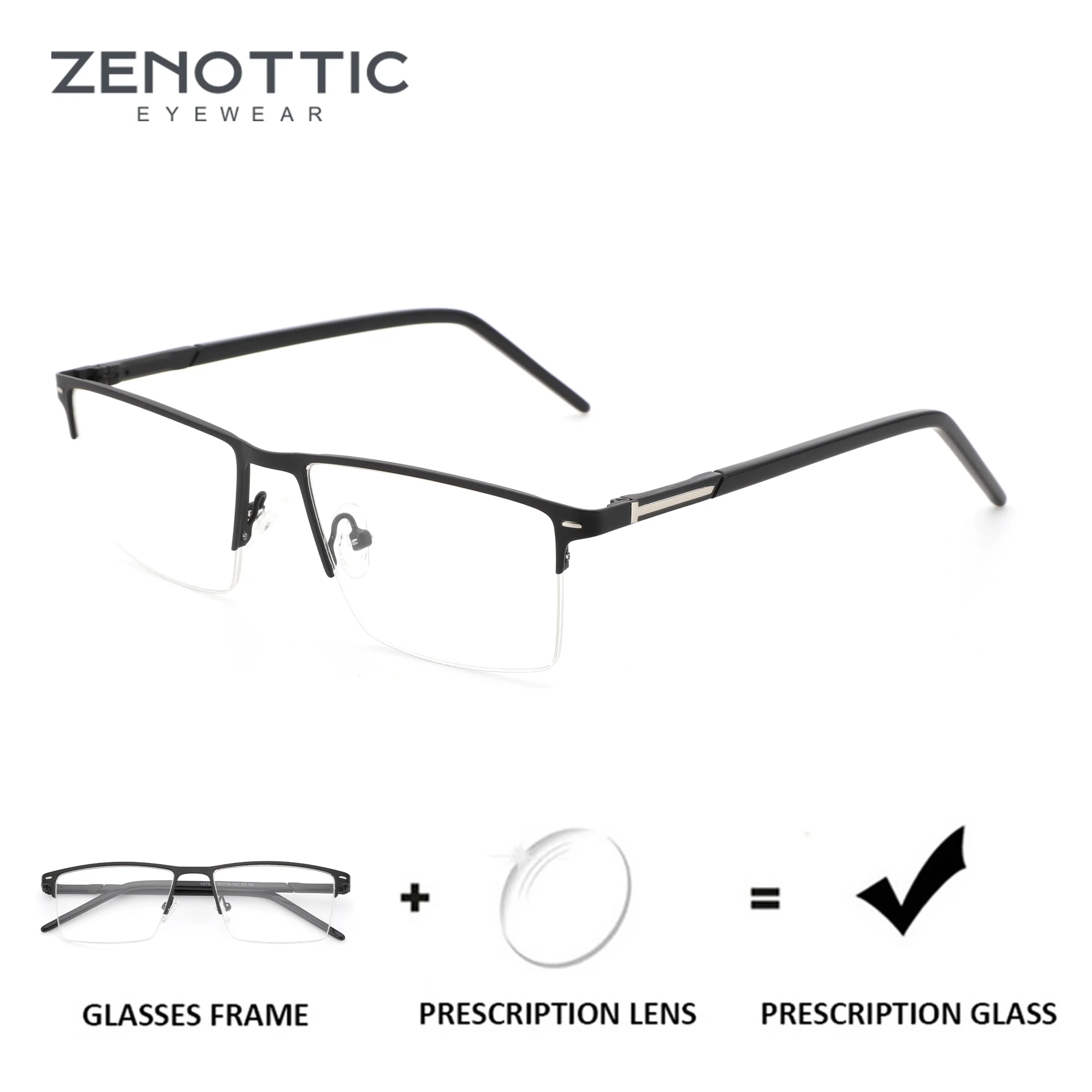 ZENOTTIC (M Size) Fashion Square Prescription Glasses Men Optical Eyeglasses for High-quality Metal Anti Blue Light Photochromic
ZENOTTIC (M Size) Fashion Square Prescription Glasses Men Optical Eyeglasses for High-quality Metal Anti Blue Light Photochromic