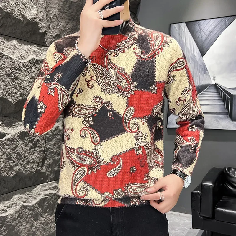 2024 Winter Mens Sweater Vintage Pullover Turtleneck Casual sweaters for men Knit pullovers Casual Thick Sweater Male clothes
2024 Winter Mens Sweater Vintage Pullover Turtleneck Casual sweaters for men Knit pullovers Casual Thick Sweater Male clothes