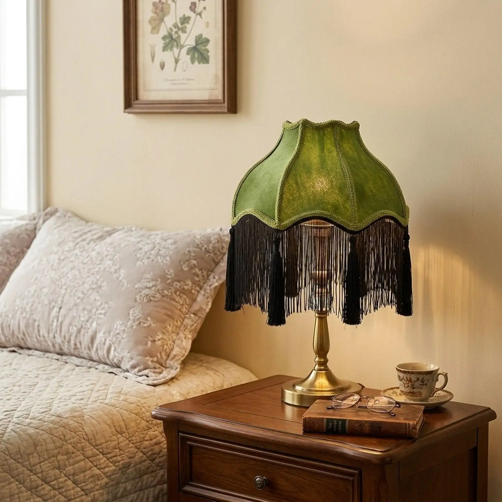 Luxury Velvet Lampshade with Tassels and Fringe Scallop Bell Lamp Cover for Bedside Nightlight Table Lamp E
Luxury Velvet Lampshade with Tassels and Fringe Scallop Bell Lamp Cover for Bedside Nightlight Table Lamp E