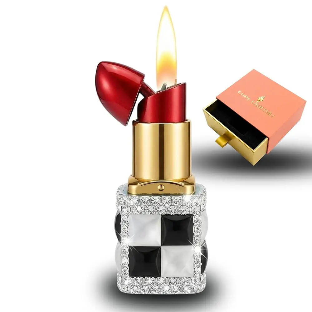 Ailexpress Recommendation - Elegant Lipstick-Inspired Lighter, Black & White Checkered, Refillable Butane Soft Flame, Zinc Alloy
Ailexpress Recommendation - Elegant Lipstick-Inspired Lighter, Black & White Checkered, Refillable Butane Soft Flame, Zinc Alloy