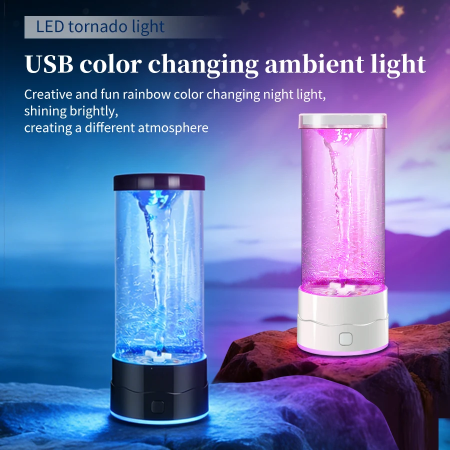 USB LED Tornado Night Light Color Changing Atmosphere Lamp for Home Bedroom Table Decor Children Creative Unique Birthday Gift
USB LED Tornado Night Light Color Changing Atmosphere Lamp for Home Bedroom Table Decor Children Creative Unique Birthday Gift