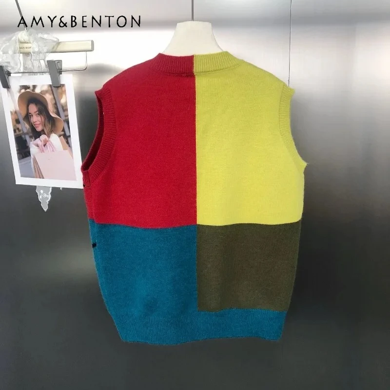 Ретро крутой красивый многослойный вязаный топ, осенний трикотаж, новый мультяшный жаккардовый индивидуальный свитер с цветными блоками, жилет, вязаная куртка
Ретро крутой красивый многослойный вязаный топ, осенний трикотаж, новый мультяшный жаккардовый индивидуальный свитер с цветными блоками, жилет, вязаная куртка