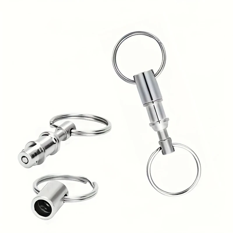 Removable Dual Detachable Key Ring Quick Release Keychain Snap Lock Holder Steel Chrome Plated Pull-Apart Key Rings
Removable Dual Detachable Key Ring Quick Release Keychain Snap Lock Holder Steel Chrome Plated Pull-Apart Key Rings