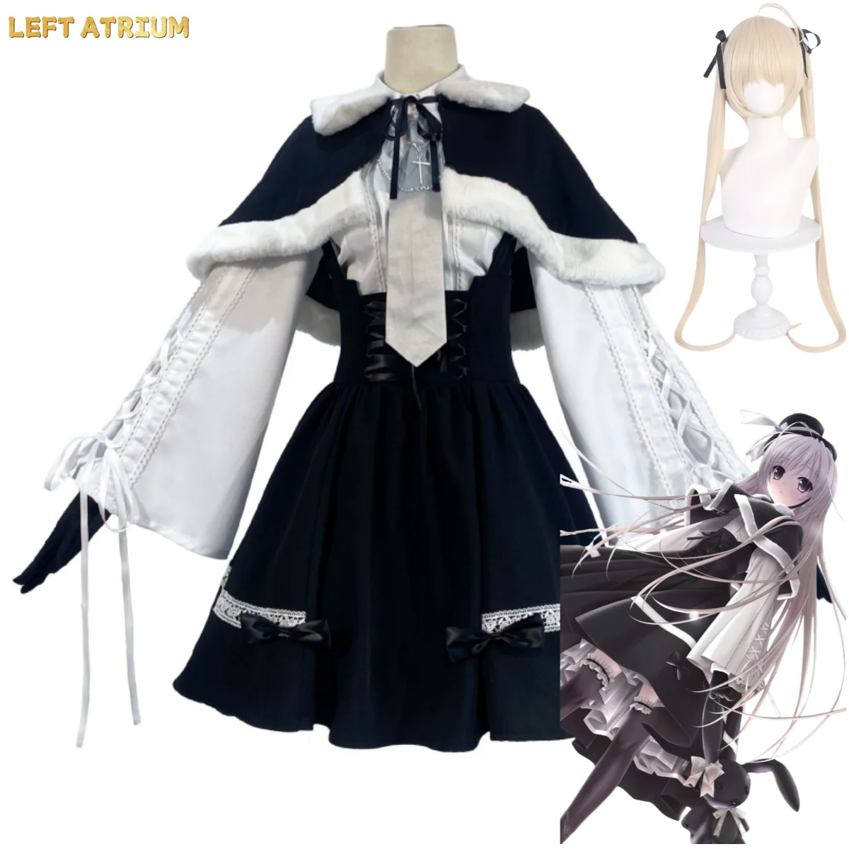 Anime Yosuga No Sora Kasugano Sora Cosplay Costume in Solitude, Where We Are Least Alone. Shawl Skirt Wig Woman Cute Party Suit
Anime Yosuga No Sora Kasugano Sora Cosplay Costume in Solitude, Where We Are Least Alone. Shawl Skirt Wig Woman Cute Party Suit