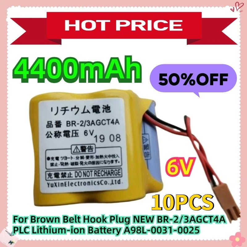 For Brown Belt Hook Plug NEW BR-2/3AGCT4A PLC Lithium-ion Battery A98L-0031-0025 6V 10pcs
For Brown Belt Hook Plug NEW BR-2/3AGCT4A PLC Lithium-ion Battery A98L-0031-0025 6V 10pcs