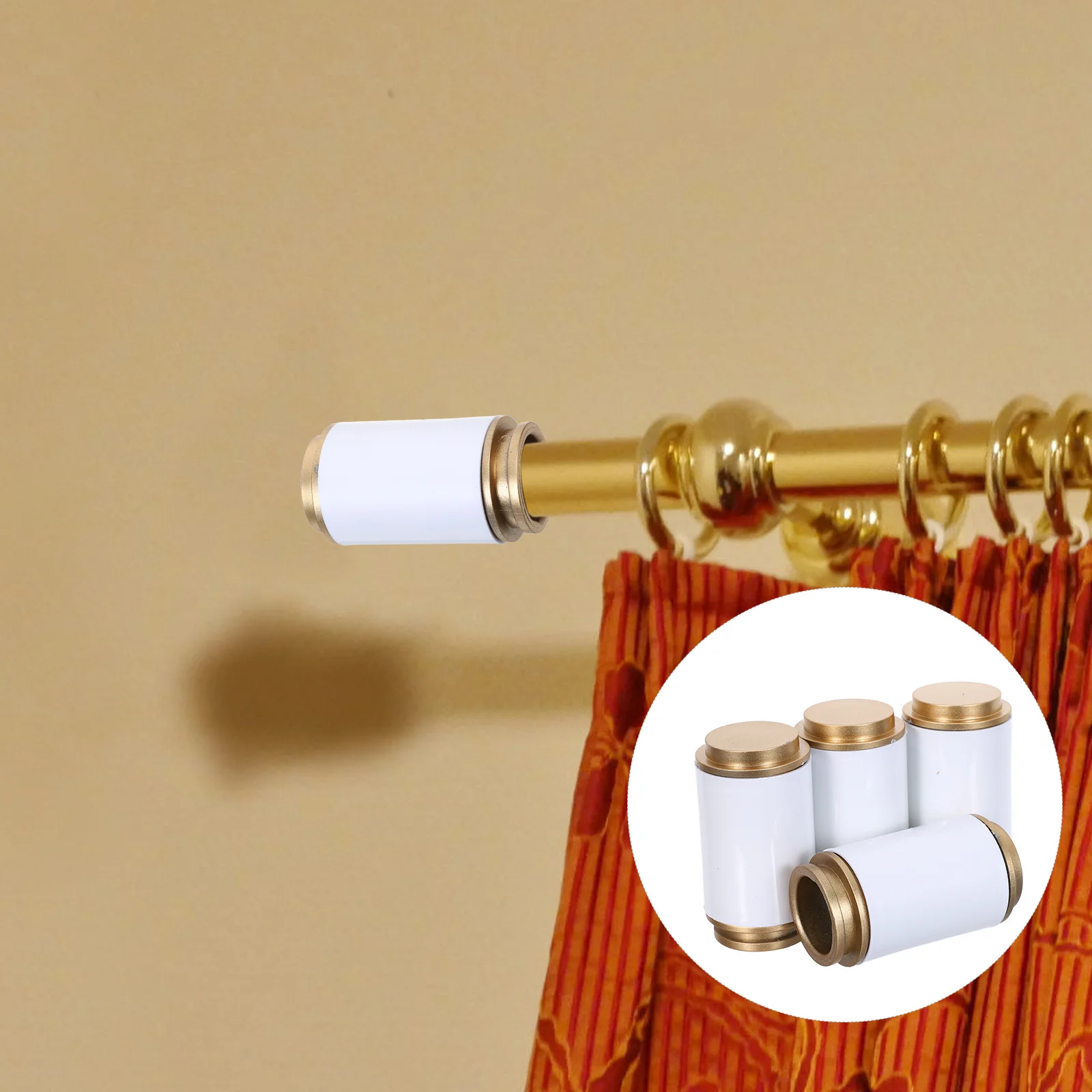 4Pcs Curtain Rod Decorative Plugs 22Mm Diameter Iron Finish End Caps for Home Office Roman Style Drapery Pole Finials Covers
4Pcs Curtain Rod Decorative Plugs 22Mm Diameter Iron Finish End Caps for Home Office Roman Style Drapery Pole Finials Covers