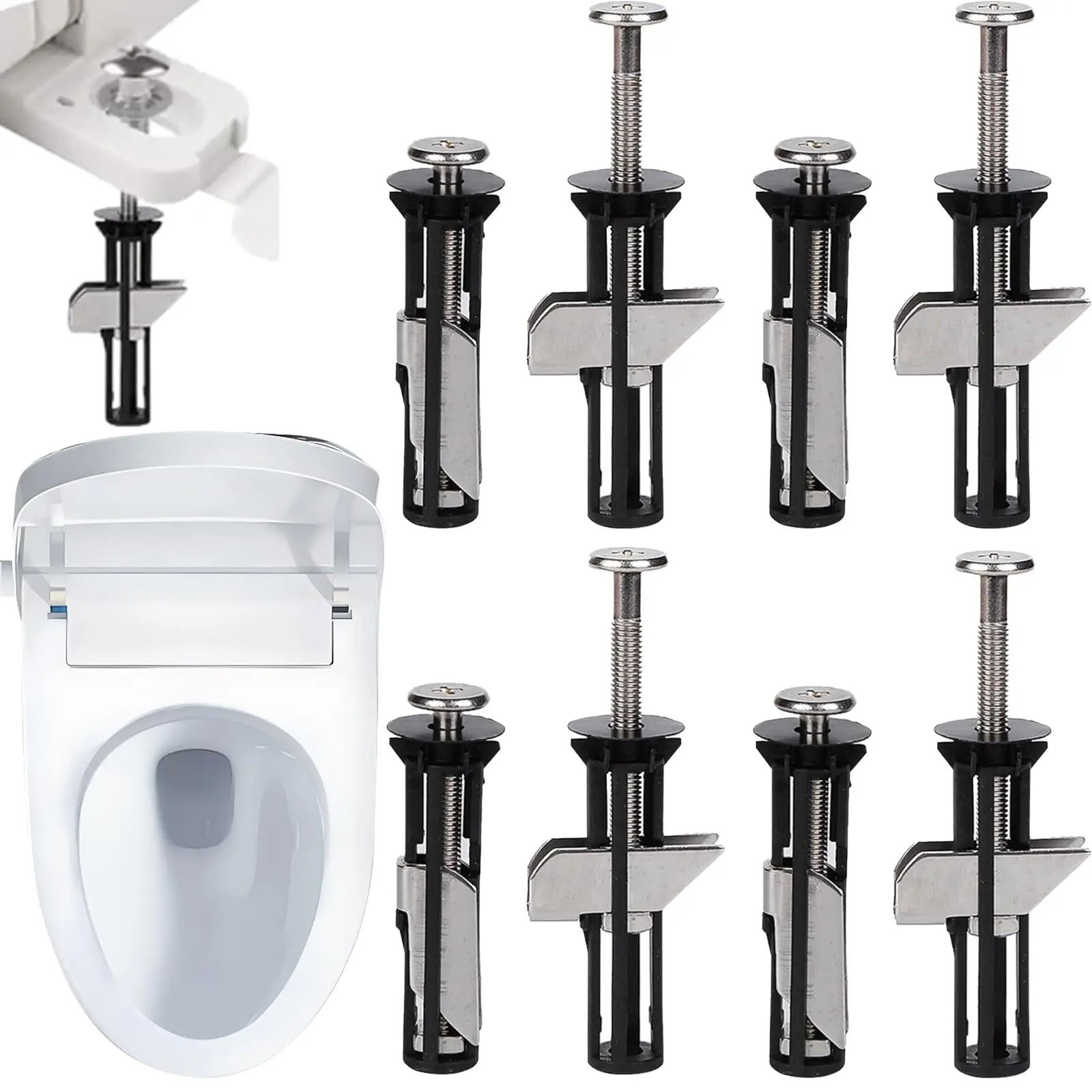 12pcs Universal Toilet Seat Bolts Kit,Stainless Steel Toilet Seat Screws with Extra Long Downlock Nuts Rubber Toothed Gaskets
12pcs Universal Toilet Seat Bolts Kit,Stainless Steel Toilet Seat Screws with Extra Long Downlock Nuts Rubber Toothed Gaskets