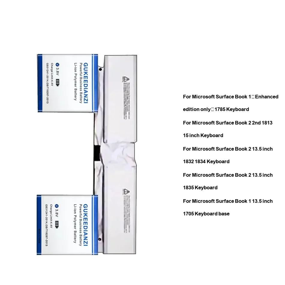 Tablet Battery Durable 3550-9550mAh For Microsoft Surface Book 1 Keyboard 2 Inch 1705 1832 1834 1835 13.5 2ND
Tablet Battery Durable 3550-9550mAh For Microsoft Surface Book 1 Keyboard 2 Inch 1705 1832 1834 1835 13.5 2ND