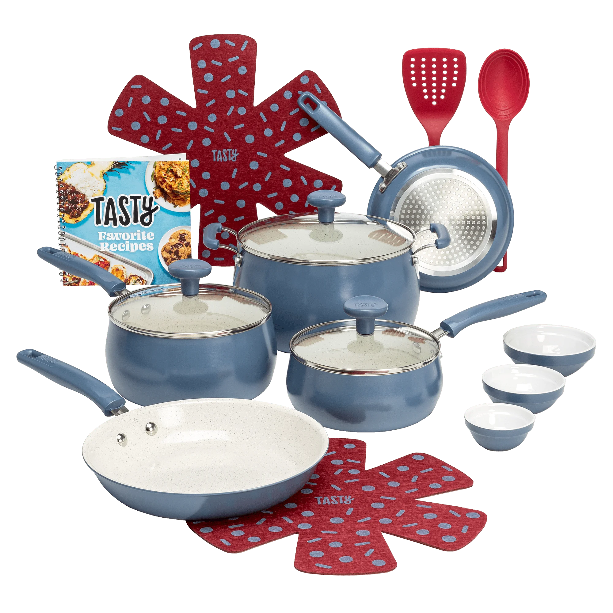 Ceramic Non-Stick 16-Piece Cookware Set in Slate Blue
Ceramic Non-Stick 16-Piece Cookware Set in Slate Blue