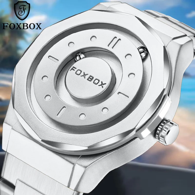 FOXBOX New Original Luxury Scrolling Pointer Magnetic Force Big Dial Watch Men Fashion Waterproof Quartz Men's Watches
FOXBOX New Original Luxury Scrolling Pointer Magnetic Force Big Dial Watch Men Fashion Waterproof Quartz Men's Watches