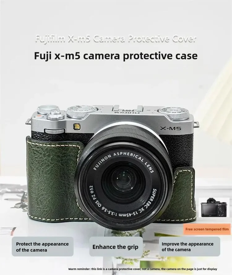 New camera protective case for FUJIFILM X-M5 camera case X-M5 camera bag xm5 pu leather case base shell
New camera protective case for FUJIFILM X-M5 camera case X-M5 camera bag xm5 pu leather case base shell