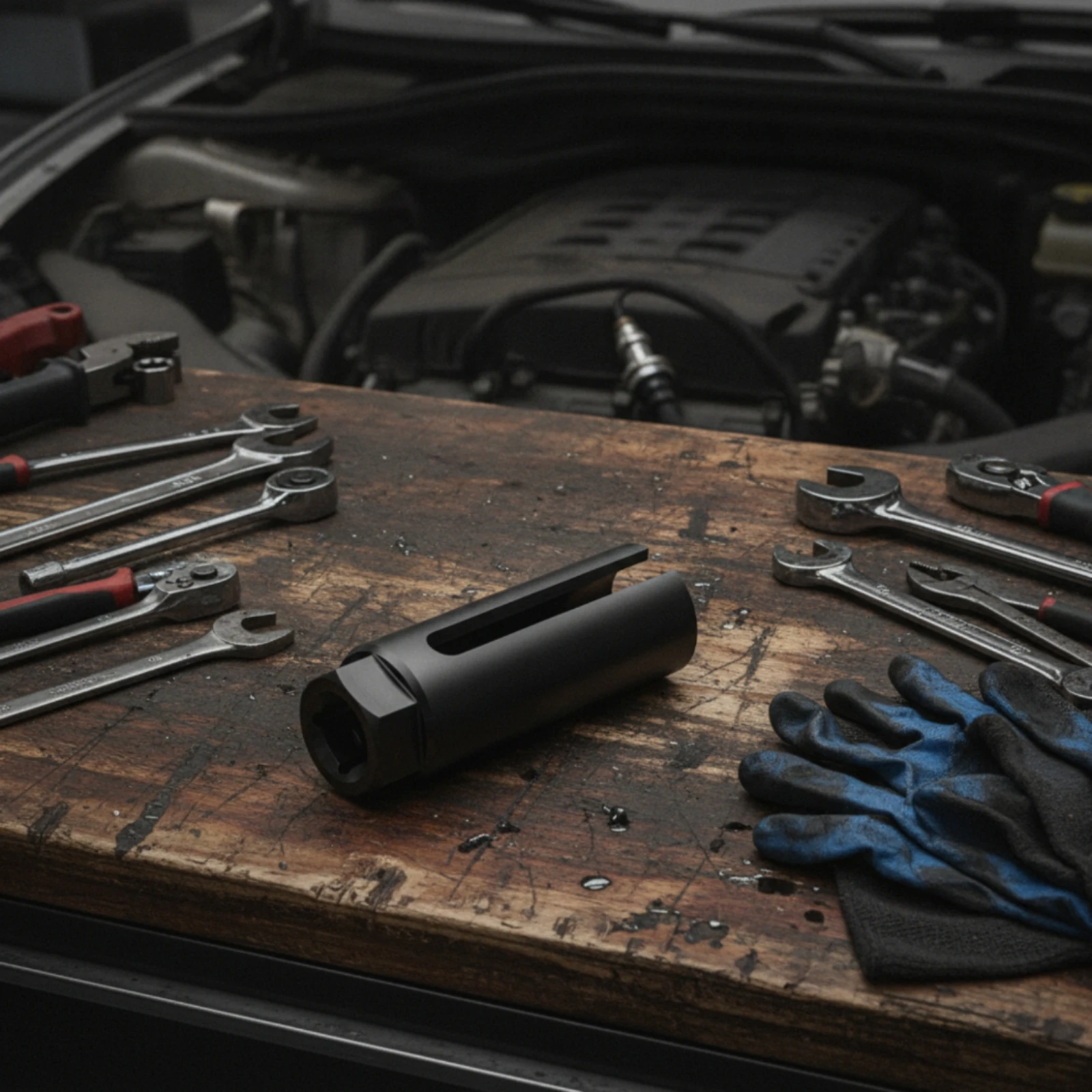 Exhaust Gas Sensor Socket with Side Wire Cutout Hexagonal Exhaust Gas Sensor Socket Tool Automotive Heavy-Duty for Mechanics
Exhaust Gas Sensor Socket with Side Wire Cutout Hexagonal Exhaust Gas Sensor Socket Tool Automotive Heavy-Duty for Mechanics