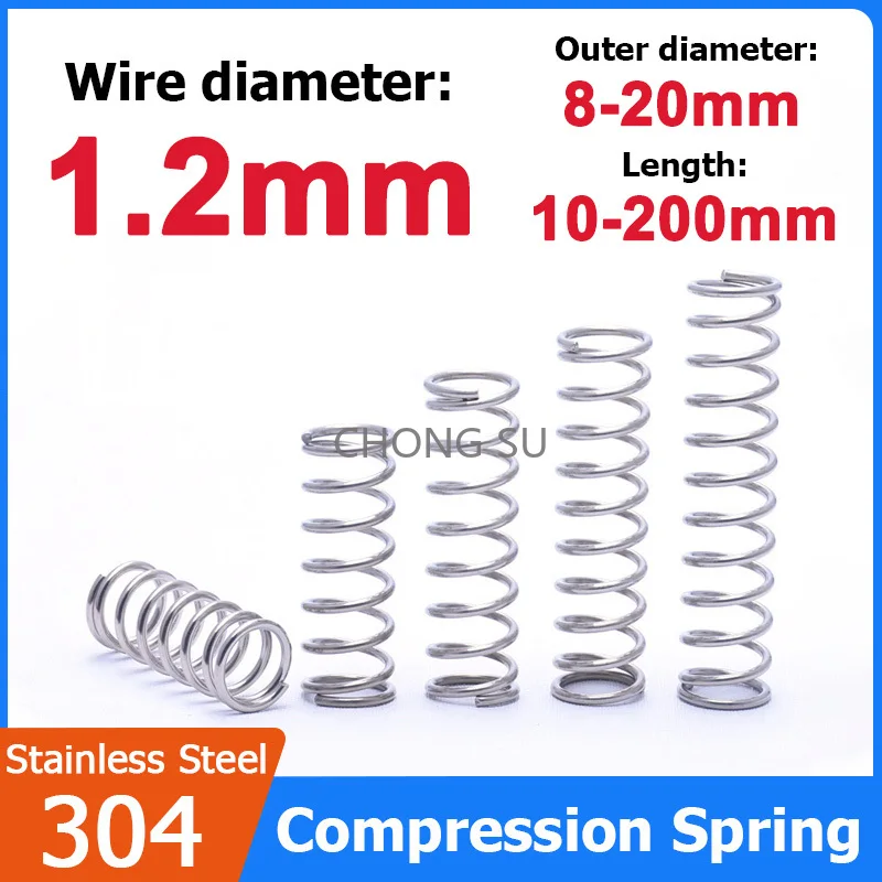 1.2mm Wire Diameter 304 Stainless Steel Spring Steel Y-shaped Compression Spring OD 8/9/10/11/12/13/15/16/17/18/20mm
1.2mm Wire Diameter 304 Stainless Steel Spring Steel Y-shaped Compression Spring OD 8/9/10/11/12/13/15/16/17/18/20mm