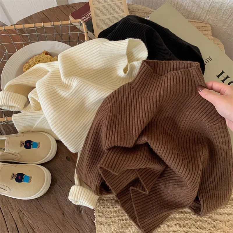 Children's 2023 Korean Children's Baby Boys and Girls Base Sweater Autumn Boys Girls Solid Color Elastic Half High Neck Sweater
Children's 2023 Korean Children's Baby Boys and Girls Base Sweater Autumn Boys Girls Solid Color Elastic Half High Neck Sweater