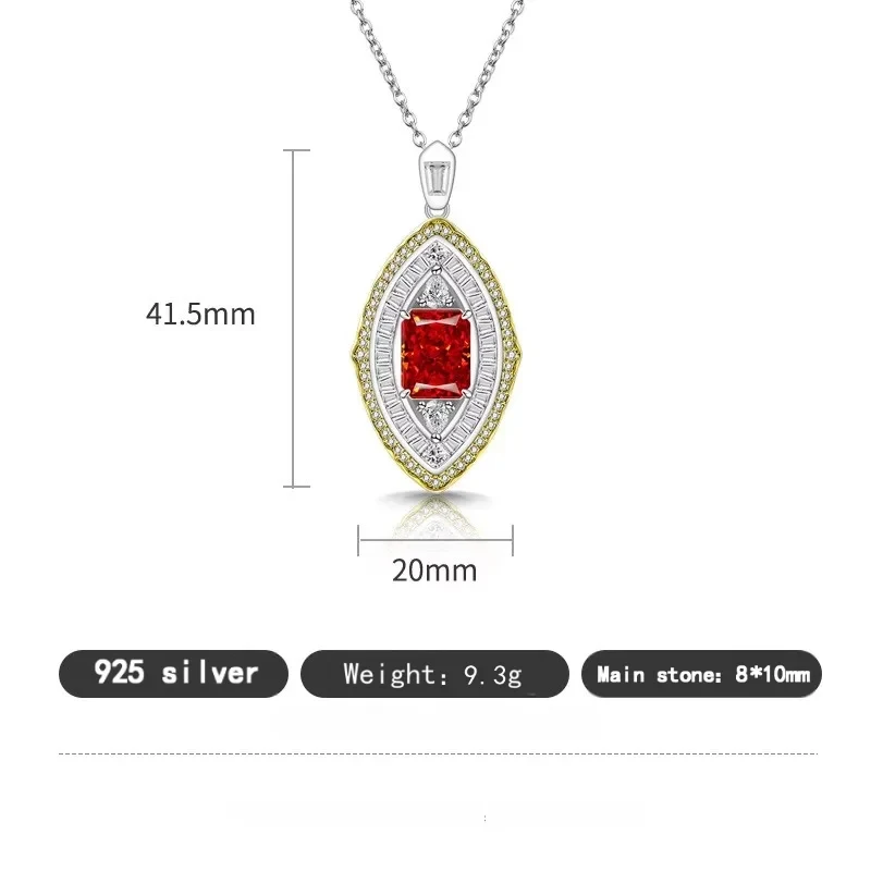 2026 model, fashionable and luxurious marquise-shaped pendant necklace made of 925 sterling silver, with ice-cut design. Women's
2026 model, fashionable and luxurious marquise-shaped pendant necklace made of 925 sterling silver, with ice-cut design. Women's