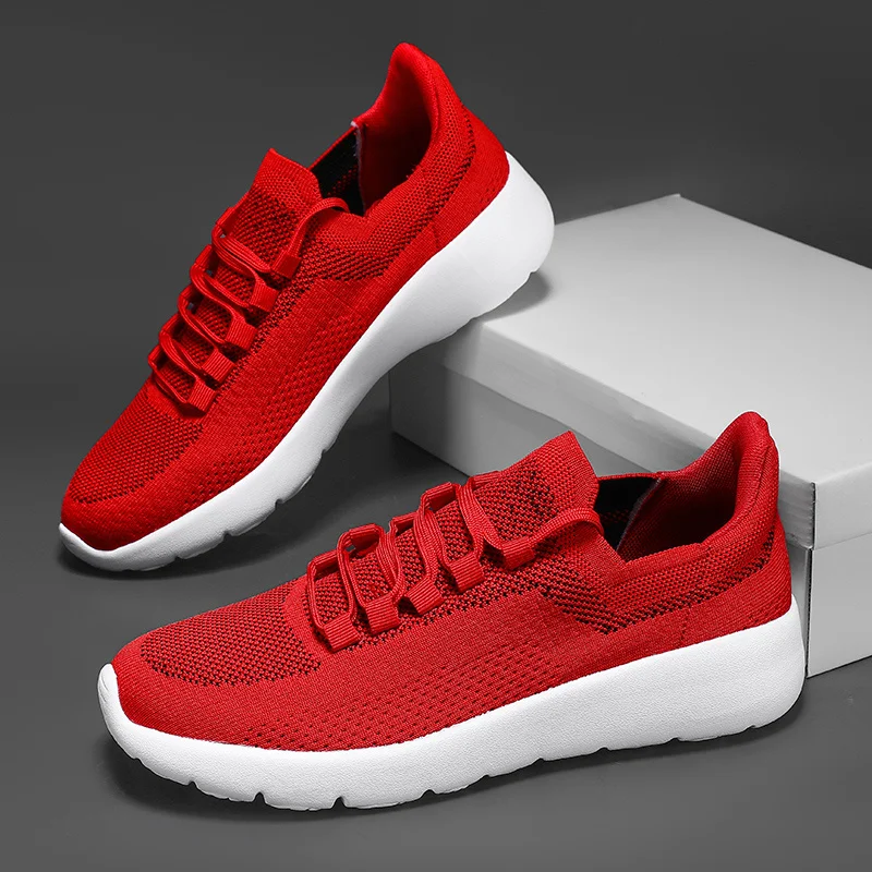 Red Trainers Unisex Running Shoes Breathable Mesh Jogging Sneakers Men Lightweight Sports Shoes for Men zapatillas de hombre
Red Trainers Unisex Running Shoes Breathable Mesh Jogging Sneakers Men Lightweight Sports Shoes for Men zapatillas de hombre