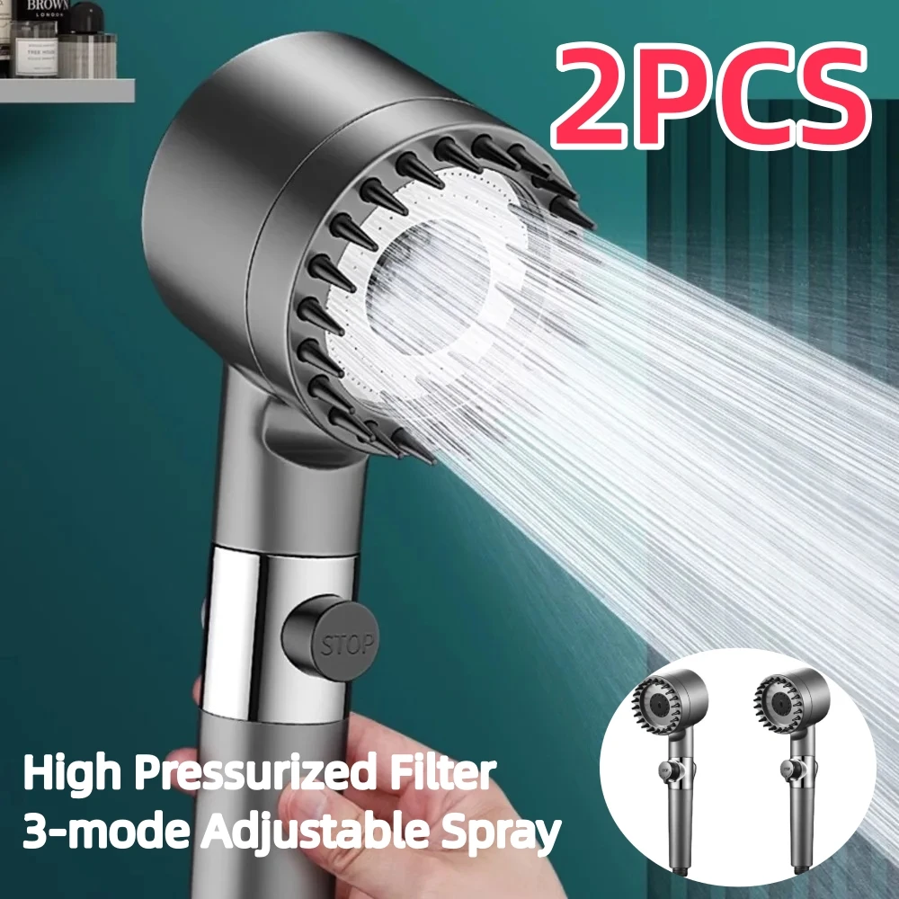 1/2PCS High Pressurized Filter Shower Head 3-mode Adjustable Spray with Massage Brush Rain Faucet Bathroom Accessories
1/2PCS High Pressurized Filter Shower Head 3-mode Adjustable Spray with Massage Brush Rain Faucet Bathroom Accessories