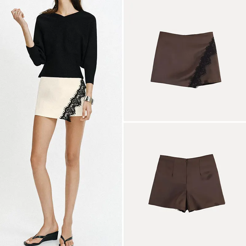 Fashionable Casual Short Lace Contrast Color Women's Skirt Pants 2026 New Summer Clothing ZADATA Brand China Origin
Fashionable Casual Short Lace Contrast Color Women's Skirt Pants 2026 New Summer Clothing ZADATA Brand China Origin