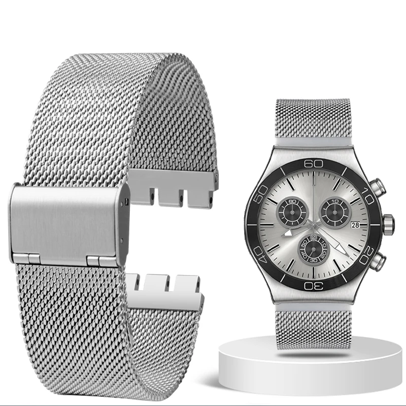 Milan breathable mesh belt watch band For Swatch stainless steel strap men women Replace bracelet Accessories 17mm 19mm 20mm
Milan breathable mesh belt watch band For Swatch stainless steel strap men women Replace bracelet Accessories 17mm 19mm 20mm