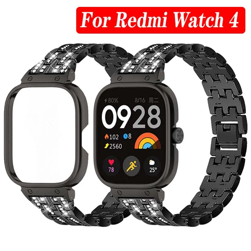 Бриллиантовый ремешок для Xiaomi Redmi Watch 4, ремешок для умных часов, металлический защитный чехол для Redmi Watch 4, металлический защитный чехол для браслета
Бриллиантовый ремешок для Xiaomi Redmi Watch 4, ремешок для умных часов, металлический защитный чехол для Redmi Watch 4, металлический защитный чехол для браслета