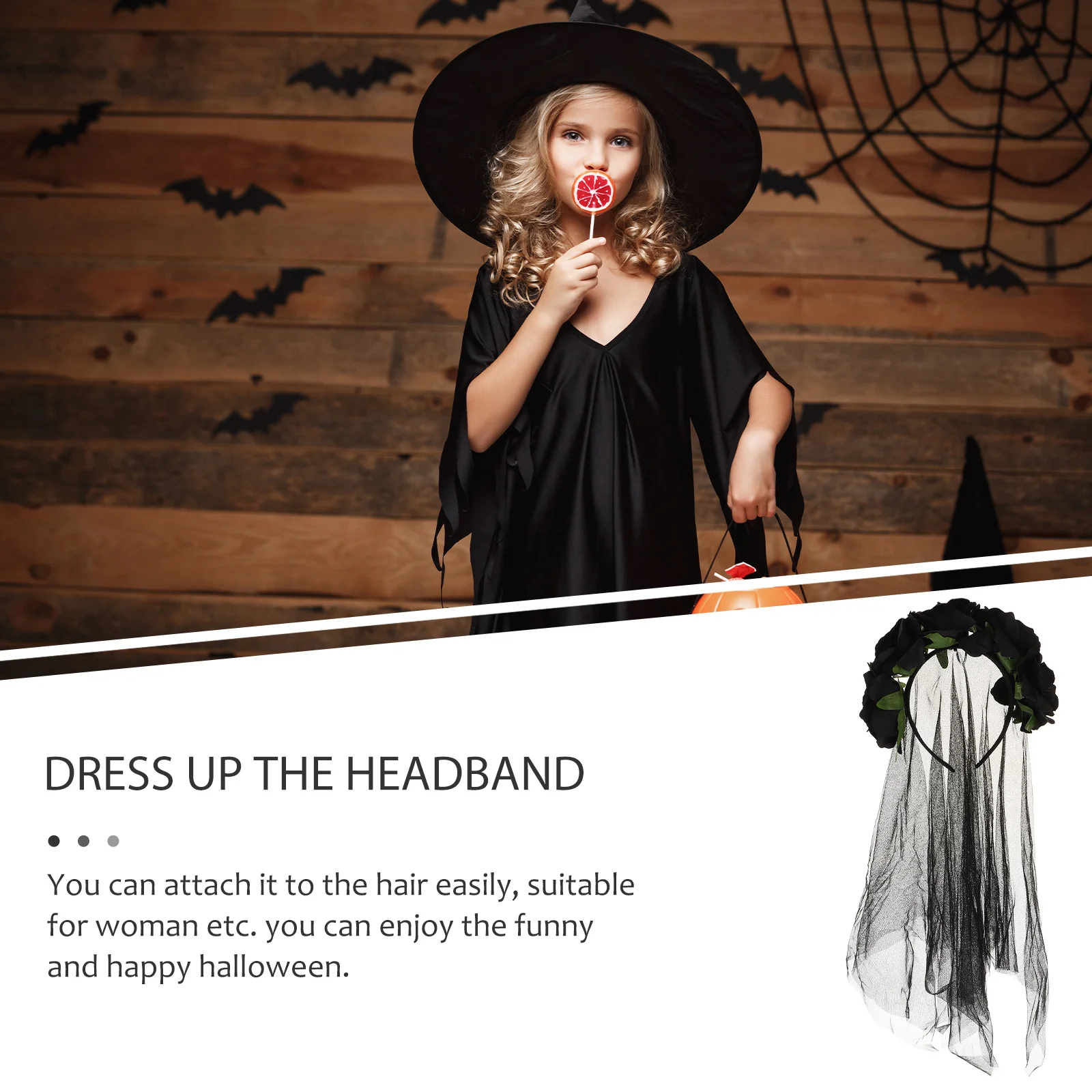 Rose Design Headband Veil Black For Women Festival Party Halloween Carnival Makeup Accessory Costume Decor Headwear
Rose Design Headband Veil Black For Women Festival Party Halloween Carnival Makeup Accessory Costume Decor Headwear