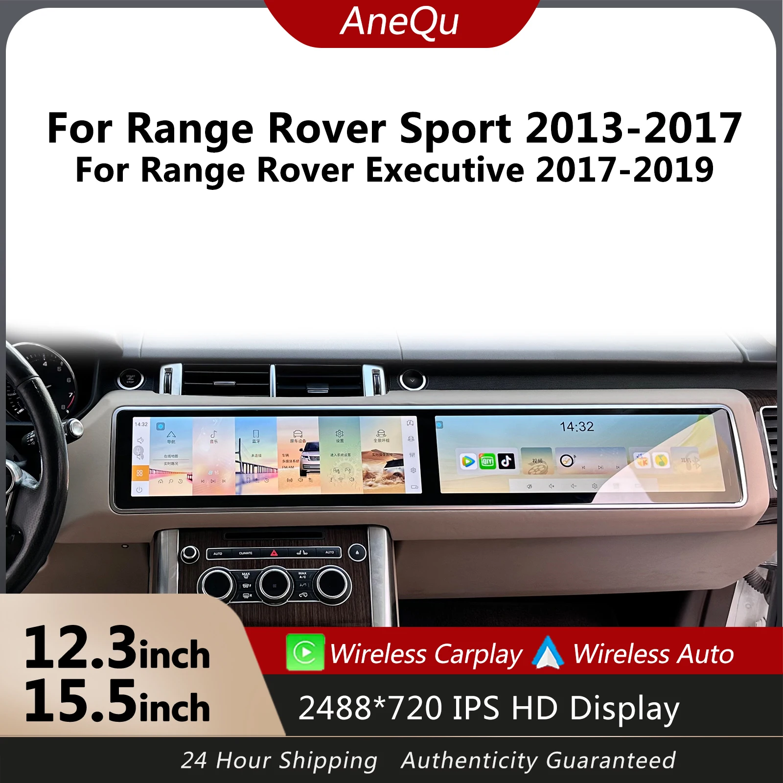 Carplay Android Radio RHD Dual Screen For Land Rover Range Rover Sport L494 (2013-2017) In-Car Multimedia Player GPS Navigation
Carplay Android Radio RHD Dual Screen For Land Rover Range Rover Sport L494 (2013-2017) In-Car Multimedia Player GPS Navigation