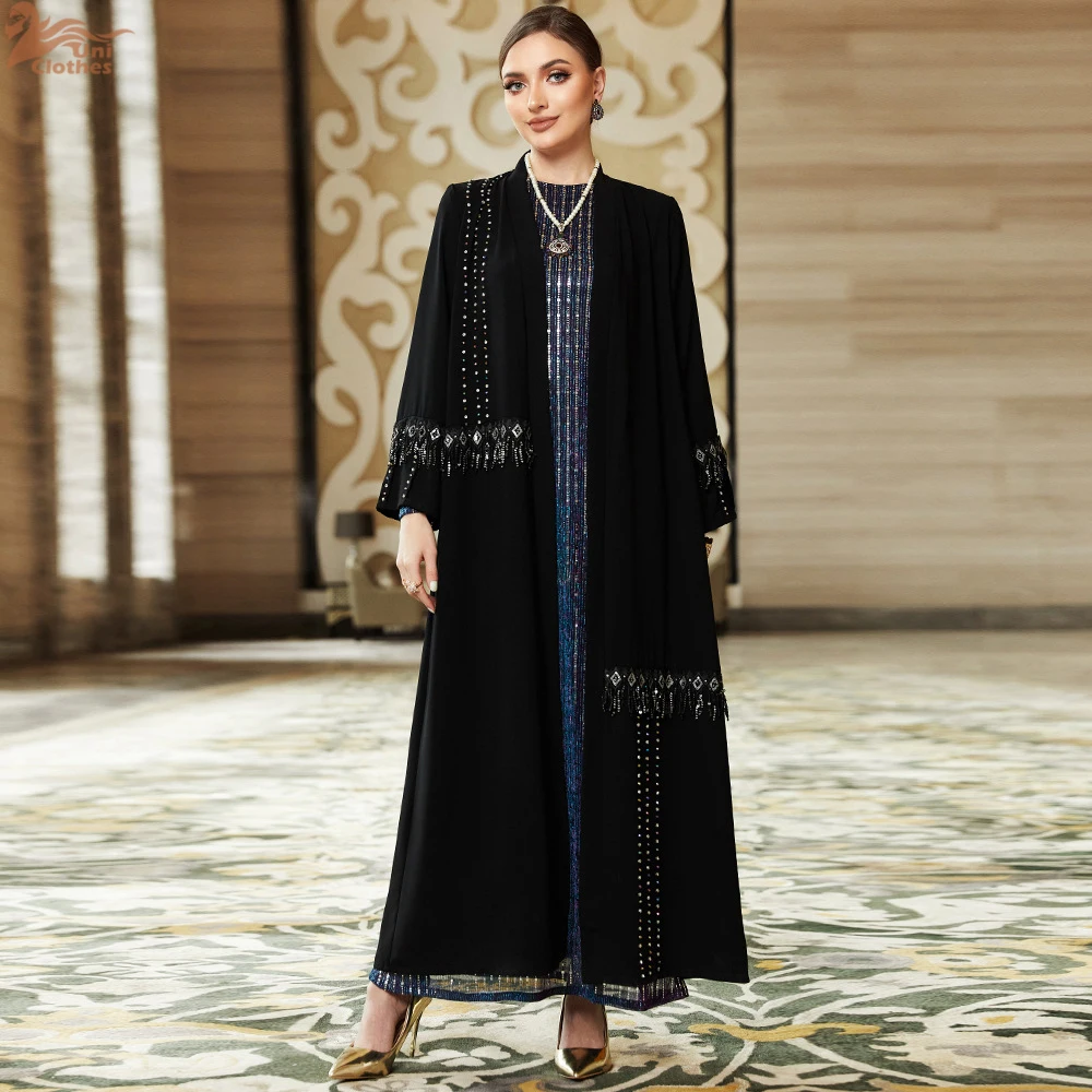 Eid Jalabiya Caftan Abaya for Women Muslim Party Dress Arab Diamond Abayas Long Dresses Robe Woman Tassel Ramadan Vestidos
Eid Jalabiya Caftan Abaya for Women Muslim Party Dress Arab Diamond Abayas Long Dresses Robe Woman Tassel Ramadan Vestidos