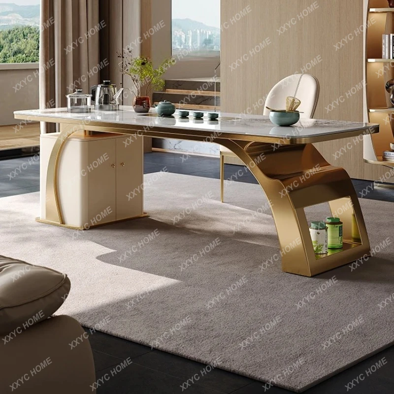 Q Light Luxury Modern High-End Tea Table Home Table and Chairs Stainless Steel Kung Fu Tea Brewing Table
Q Light Luxury Modern High-End Tea Table Home Table and Chairs Stainless Steel Kung Fu Tea Brewing Table