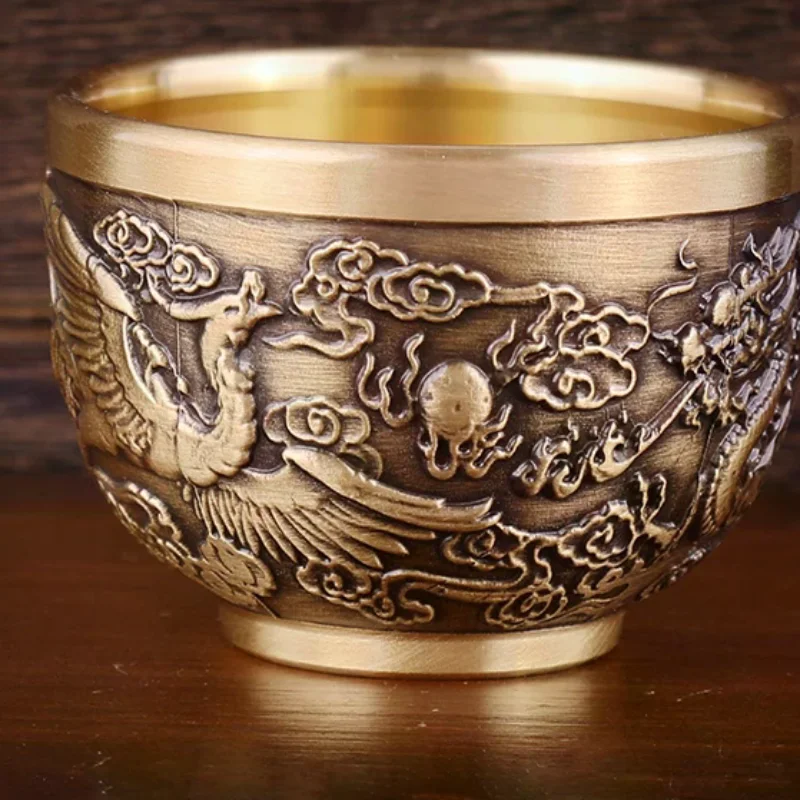 Good Luck Phoenix Cylinder Ornament Traditional Hand Carved Brass Drinking Cup Pure Brass Brass Feng Shui Bowl Lucky Ornament
Good Luck Phoenix Cylinder Ornament Traditional Hand Carved Brass Drinking Cup Pure Brass Brass Feng Shui Bowl Lucky Ornament