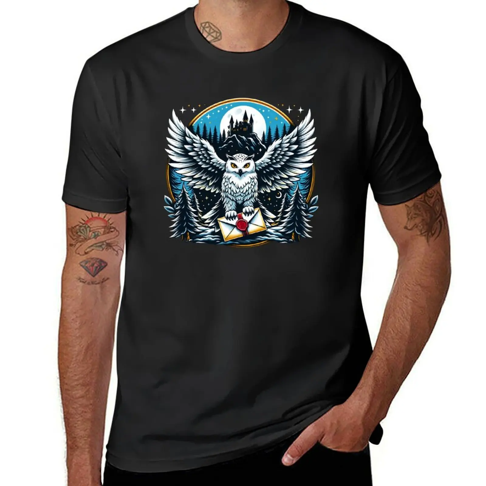 An Owl Messenger in a Mystical Night - Fantasy T-Shirt Funny t-shirts blue lock oversized graphic tee designer t shirt men
An Owl Messenger in a Mystical Night - Fantasy T-Shirt Funny t-shirts blue lock oversized graphic tee designer t shirt men