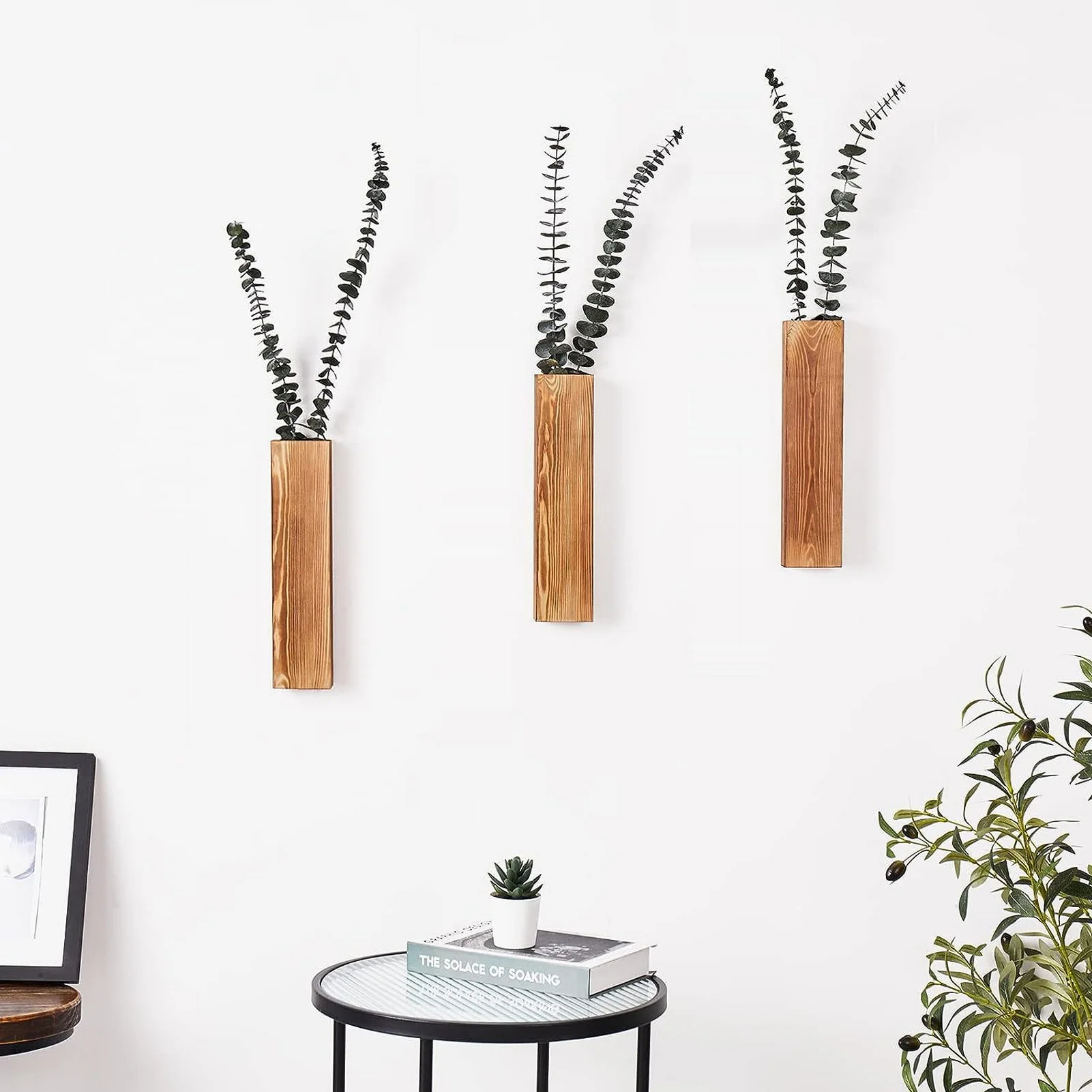 Wood Wall Planter for Dried Flowers Modern Simple Wooden Vases Wall Decor for Living Room Bedroom Bathroom Apartment
Wood Wall Planter for Dried Flowers Modern Simple Wooden Vases Wall Decor for Living Room Bedroom Bathroom Apartment