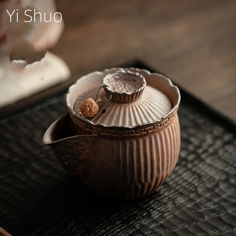 Old Rock Mud Bottle Pot Retro Handmade Teapot Household Chinese Kung Fu Tea Set Single Pot Ceramic Brewing Tea Infuser
Old Rock Mud Bottle Pot Retro Handmade Teapot Household Chinese Kung Fu Tea Set Single Pot Ceramic Brewing Tea Infuser