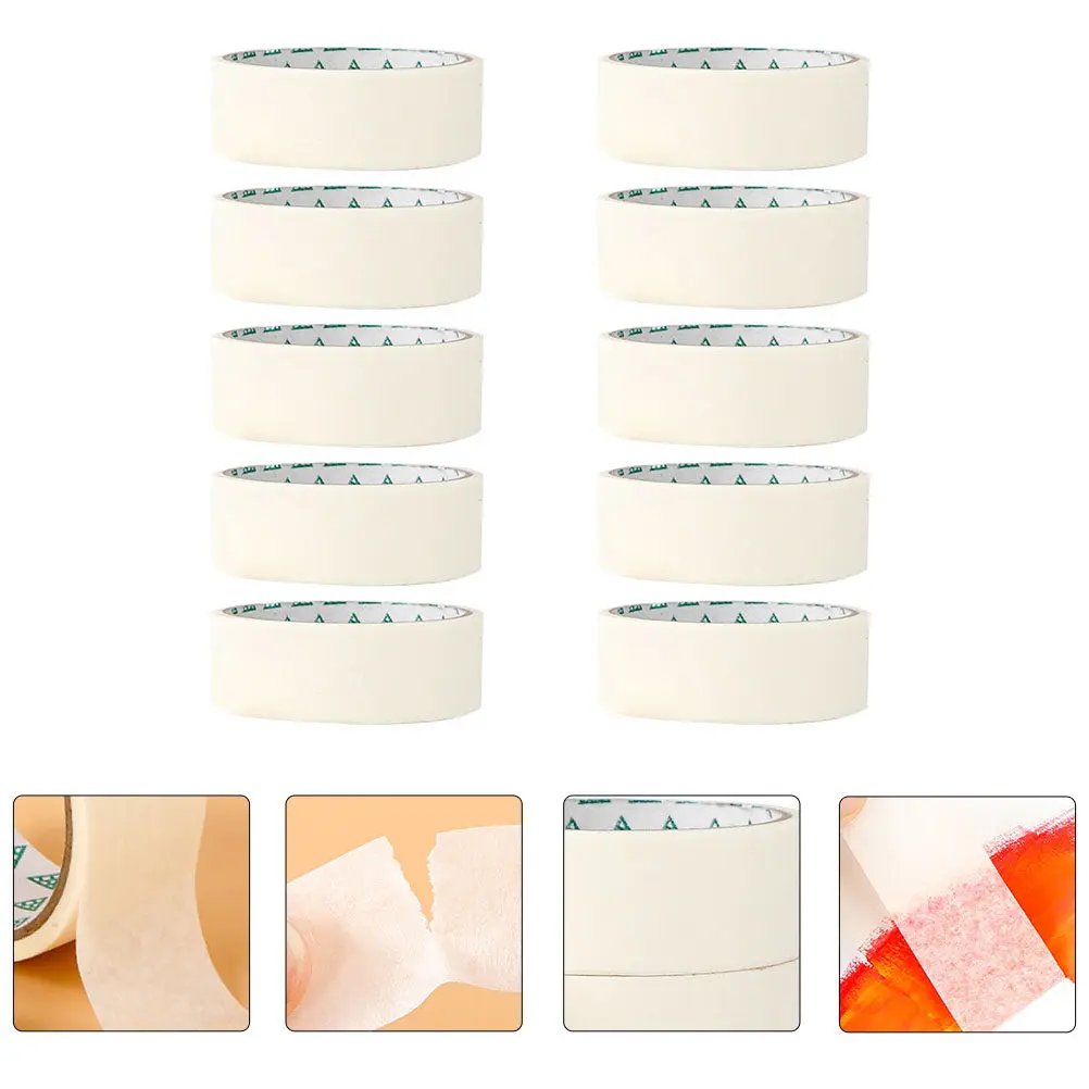 10Pcs Masking Tapes Painters Tapes Easy Peel Self-Adhesive Tape for DIY Crafts Painting Walls Vehicle Protection Multifunctional
10Pcs Masking Tapes Painters Tapes Easy Peel Self-Adhesive Tape for DIY Crafts Painting Walls Vehicle Protection Multifunctional
