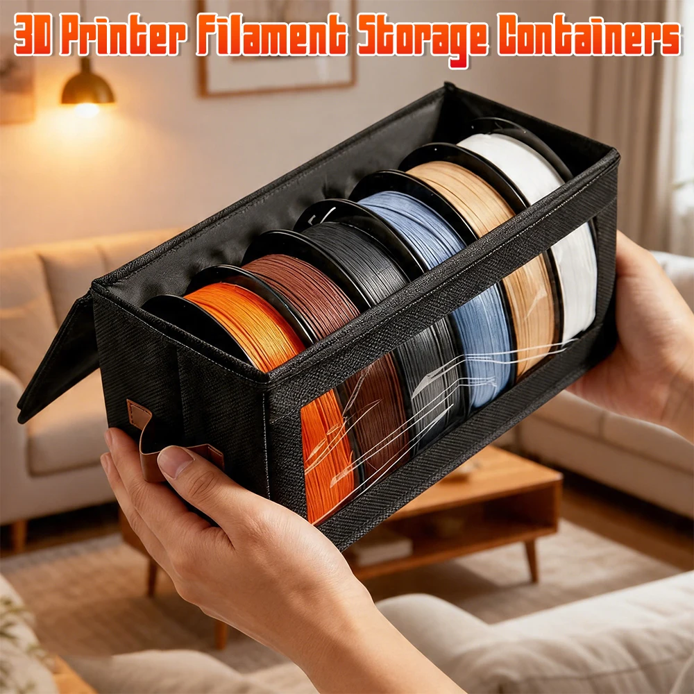 3D Printer Filament Storage Containers with Desiccants Filament Rack and Organizer Box 4 Spools 1KG for 3D Printing Enthusiasts
3D Printer Filament Storage Containers with Desiccants Filament Rack and Organizer Box 4 Spools 1KG for 3D Printing Enthusiasts