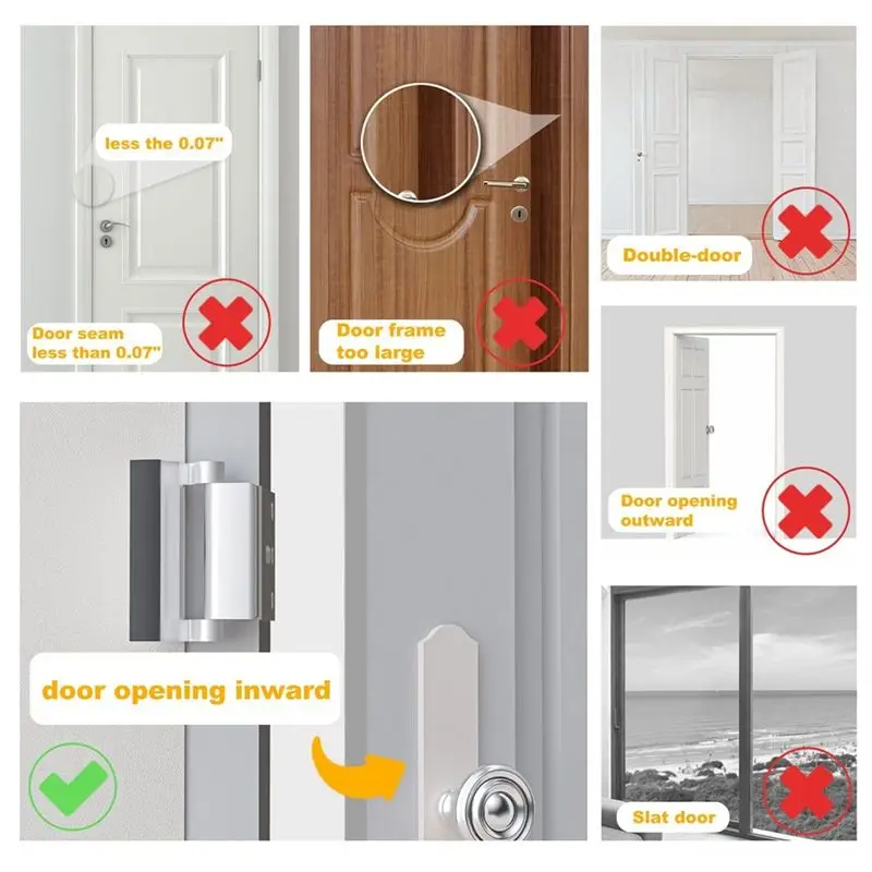 Door Reinforcement Lock,Aluminium Alloy U Door Reinforcement Lock 3Inch Security Door Lock Home Proof Door Stopper-AEF7
Door Reinforcement Lock,Aluminium Alloy U Door Reinforcement Lock 3Inch Security Door Lock Home Proof Door Stopper-AEF7