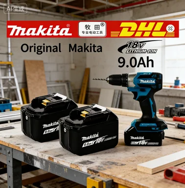 Оригинальный литиевый аккумулятор Makita 18В 6.0Ач, совместимый с BL1850B BL1860B, перезаряжаемый аккумулятор, оригинальное зарядное устройство Makita, блок питания.
Оригинальный литиевый аккумулятор Makita 18В 6.0Ач, совместимый с BL1850B BL1860B, перезаряжаемый аккумулятор, оригинальное зарядное устройство Makita, блок питания.