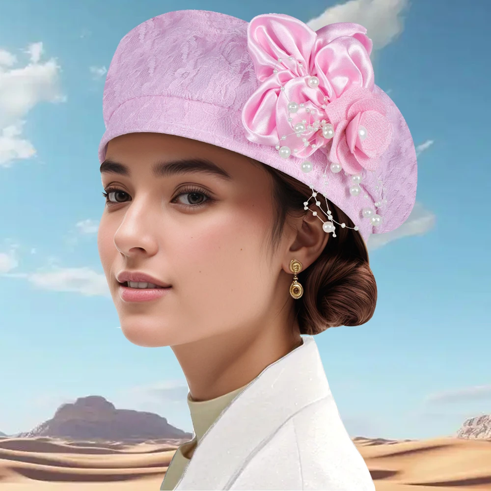 New African Headtie Turban Hat for Women Beret Caps Lace Beads Party Head Wrap Auto Gele Nigeria Wedding Flower Headpiece Bonnet
New African Headtie Turban Hat for Women Beret Caps Lace Beads Party Head Wrap Auto Gele Nigeria Wedding Flower Headpiece Bonnet