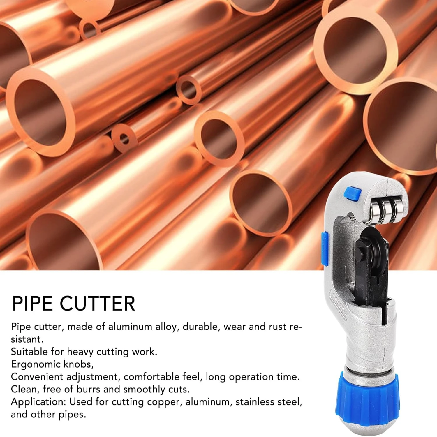 Ideal Fast Professional Aluminum Alloy Tube Cutter with Bearing, Adjustable Knob, for 4 To 32mm Copper Tubing - Perfect for Auto
Ideal Fast Professional Aluminum Alloy Tube Cutter with Bearing, Adjustable Knob, for 4 To 32mm Copper Tubing - Perfect for Auto