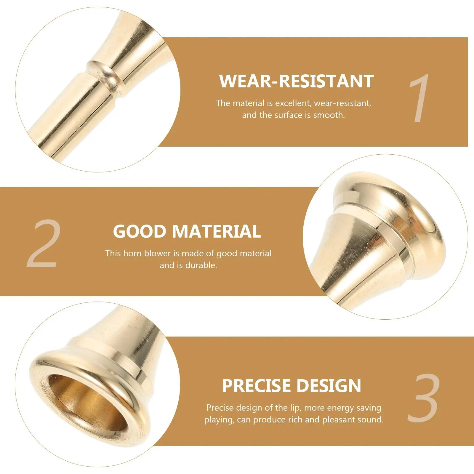 Brass Horn Mouthpiece Durable Portable Practice Smooth Tone Loud Sound Student Professional Marching Horn Accessories
Brass Horn Mouthpiece Durable Portable Practice Smooth Tone Loud Sound Student Professional Marching Horn Accessories